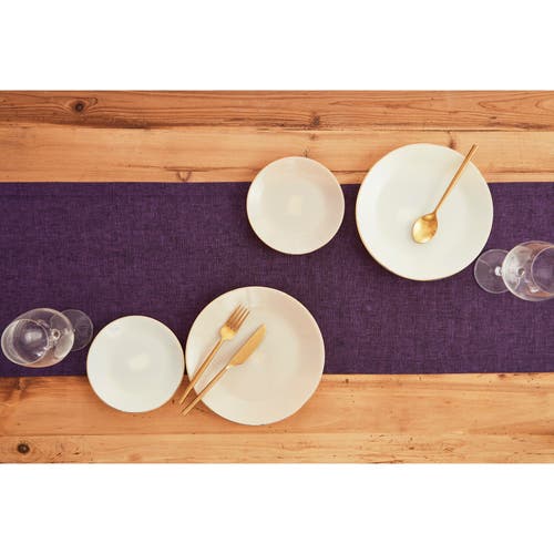 Solino Home Linen Table Runner In Grape