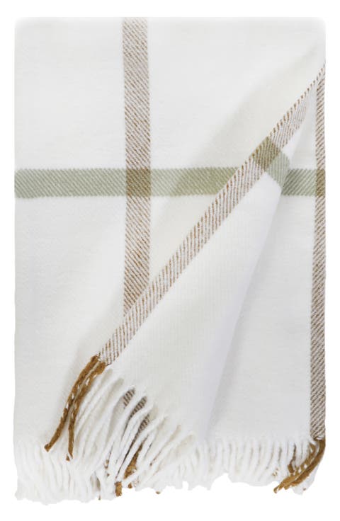 Copenhagen Plaid Cotton Throw Blanket