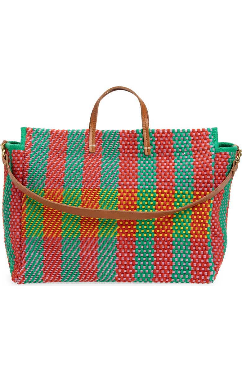 Clare V. Summer Simple Woven Tote, Alternate, color,