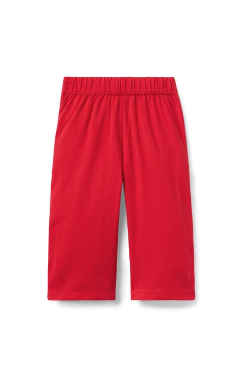 Janie And Jack Wide Leg Button Pant In Red