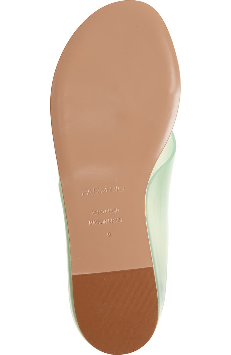 FARM Rio Jelly Flat Sandal, Alternate, color, Dusty Green