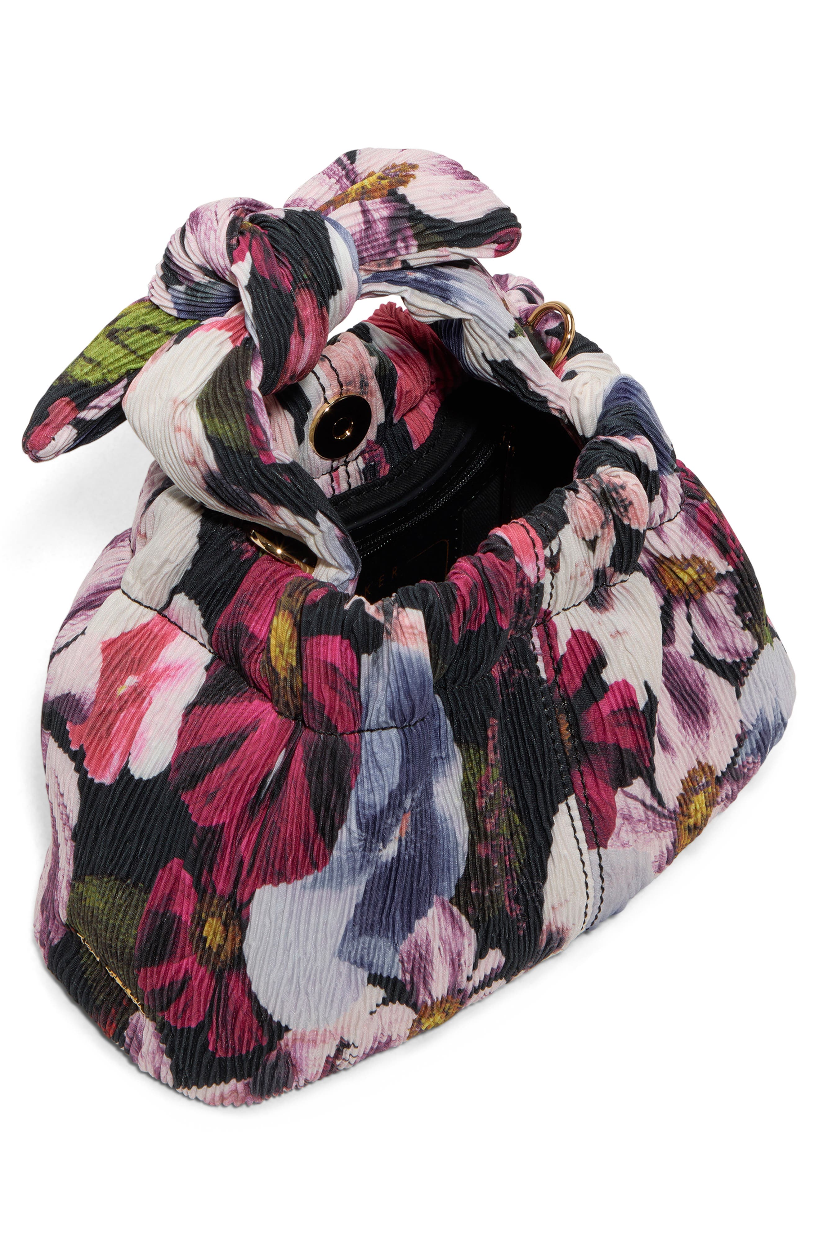 Emily Plisse Handbag, Alternate, color, CREPE BLACK MULTI