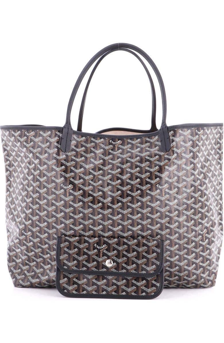 Pre-Owned Goyard Saint Louis Tote Coated Canvas GM, Alternate, color, Black
