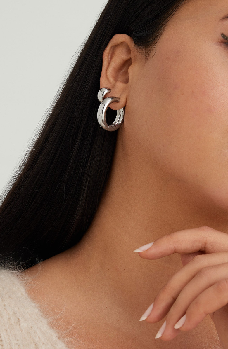 MEJURI Chunky Hoops, Alternate, color, Sterling Silver