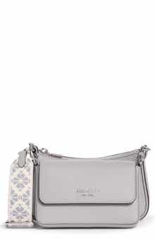 morgan double up pebbled leather crossbody bag