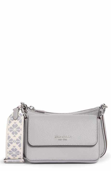 morgan double up pebbled leather crossbody bag