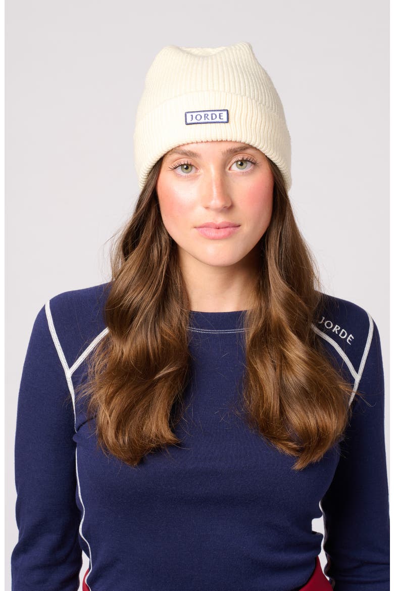 Tommy Merino Wool Beanie, Main, color, WHITE/INK