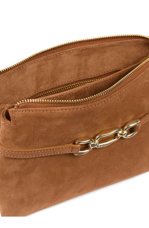 Lk Bennett Cleo Oloid Slouch Suede Crossbody Bag In Tan