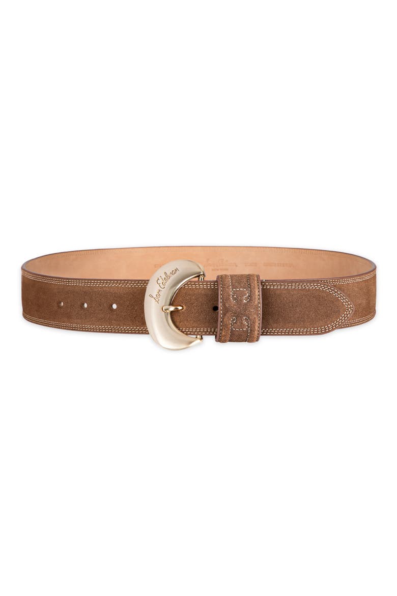 Organic Buckle Leather Belt, Main, color, TAN