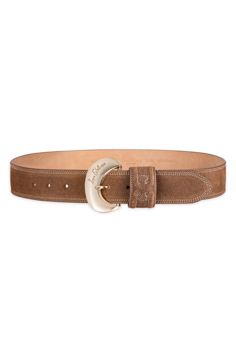 Sam Edelman Organic Buckle Leather Belt, Main, color, Tan