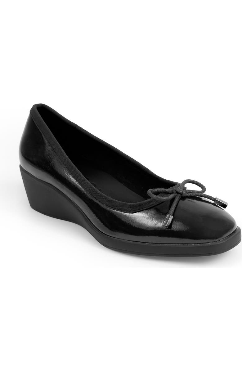 Aerosoles Tema Ballet Wedge Pump, Main, color, Black Crinkle Faux Leather