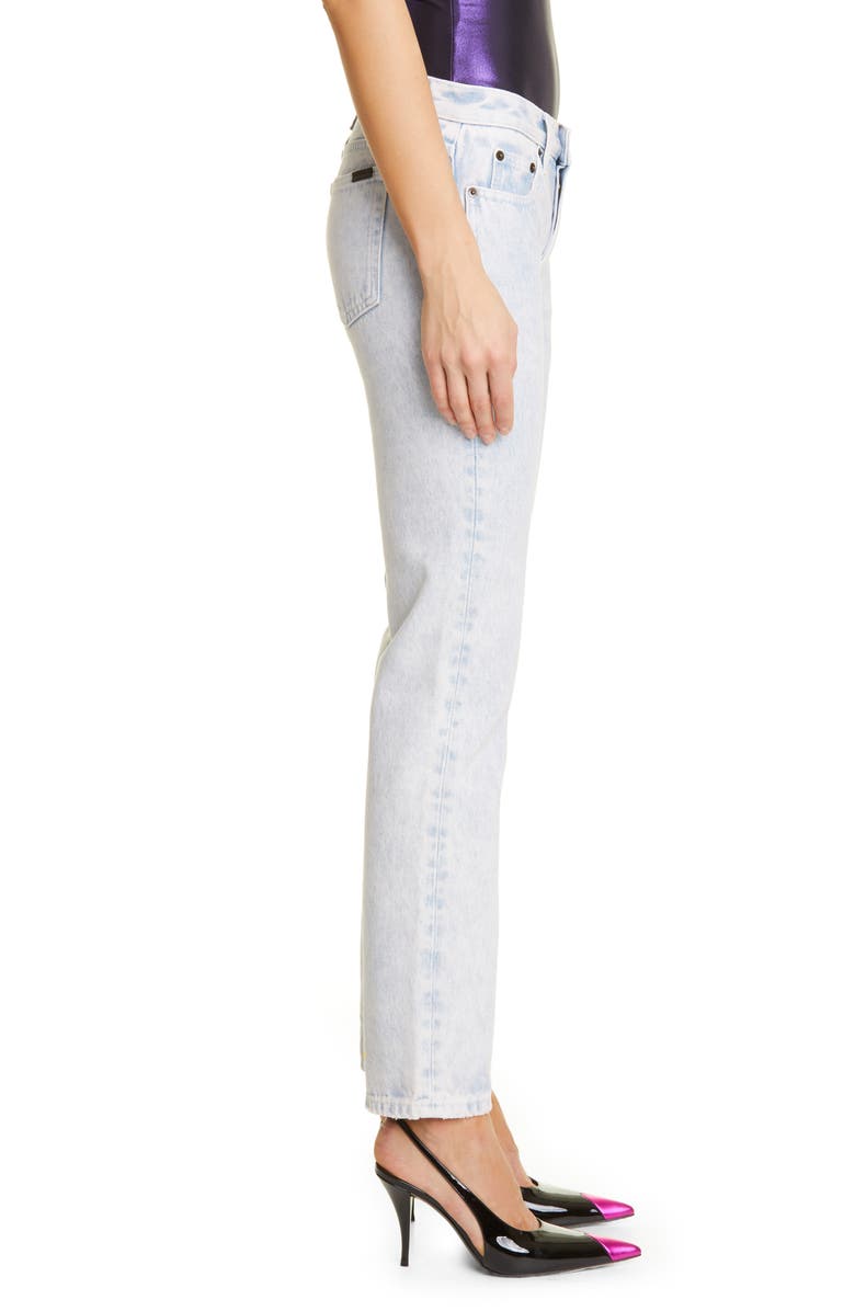 Saint Laurent Colombus Low Rise Nonstretch Denim Jeans, Alternate, color,