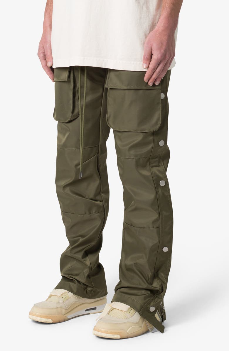 mnml Snap Front Cargo Pants, Alternate, color, Olive