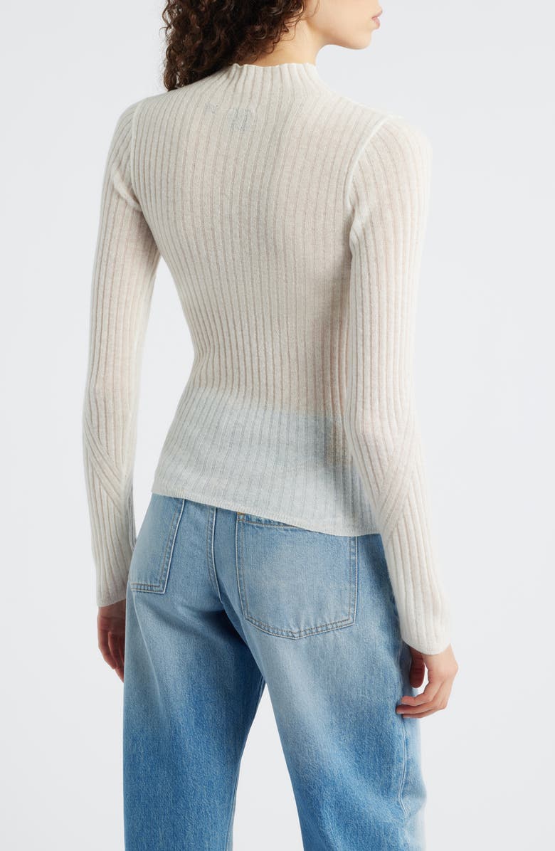 BOSS Orange Mock Neck Sweater, Alternate, color, Open White