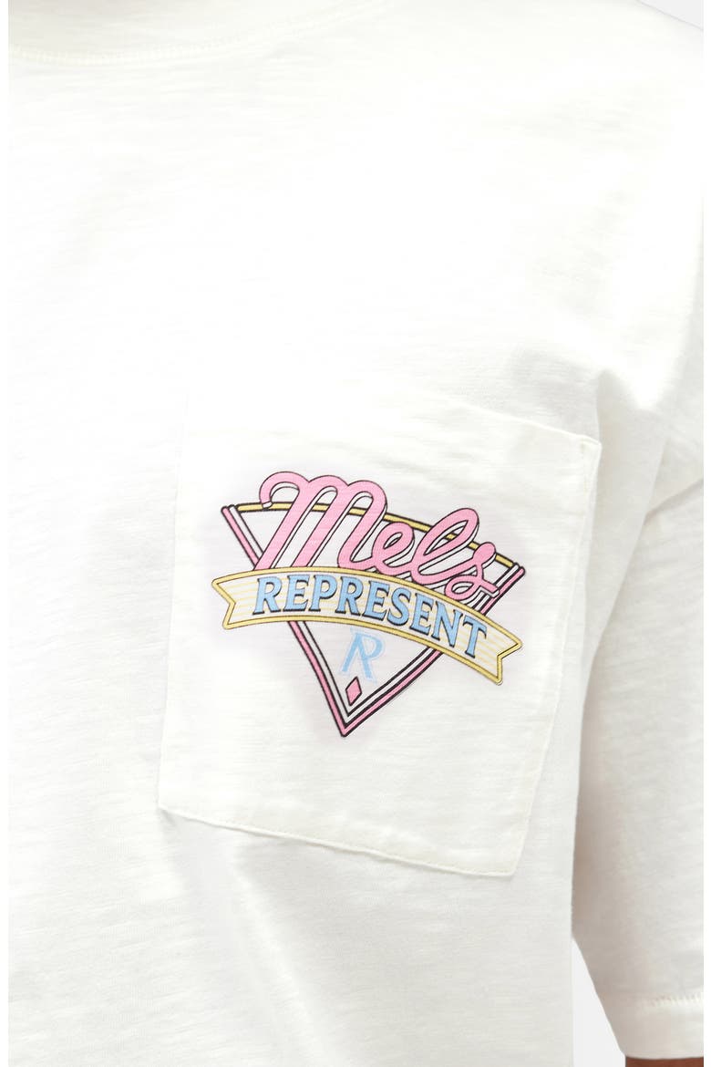 Mel's Diner Cotton Pocket T-Shirt, Alternate, color, FLAT WHITE