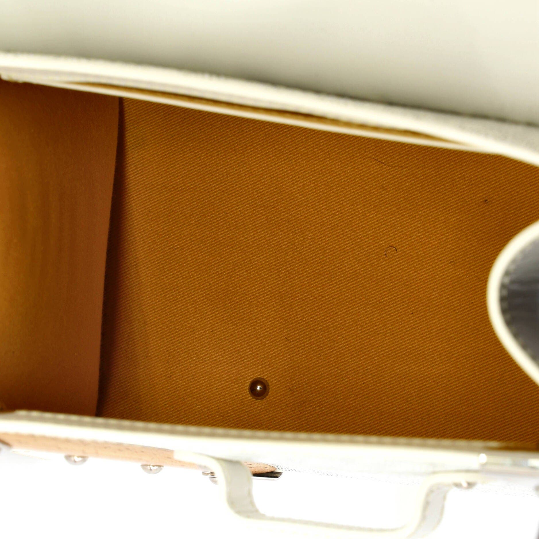 Pre-Owned Goyard Saigon Top Handle Bag Coated Canvas with Leather PM, Alternate, color, White