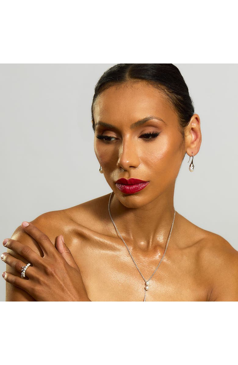 Lucy Quartermaine Royal Pearl Drop Ring, Alternate, color, Sterling Silver