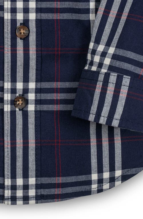 Hope & Henry Boys' Organic Stretch Poplin Shirt, Kids In Blue