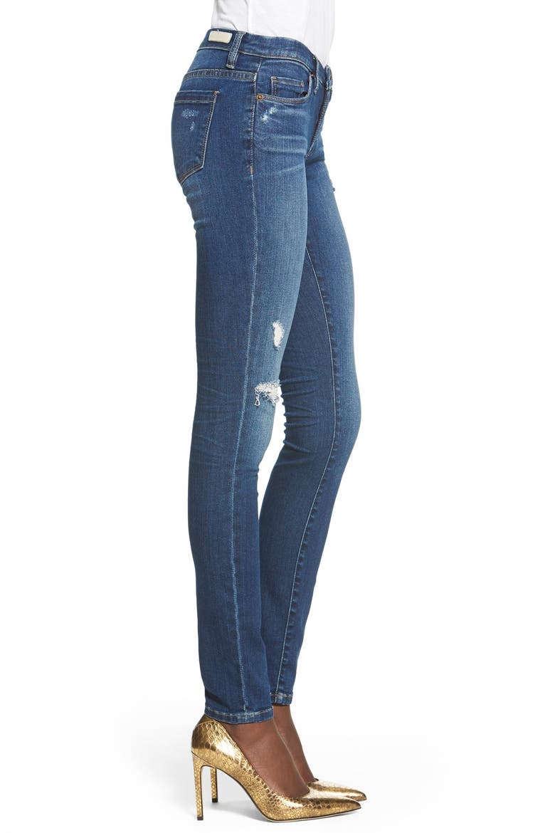 'Hotel' Distressed Skinny Jeans, Alternate, color, BLUE