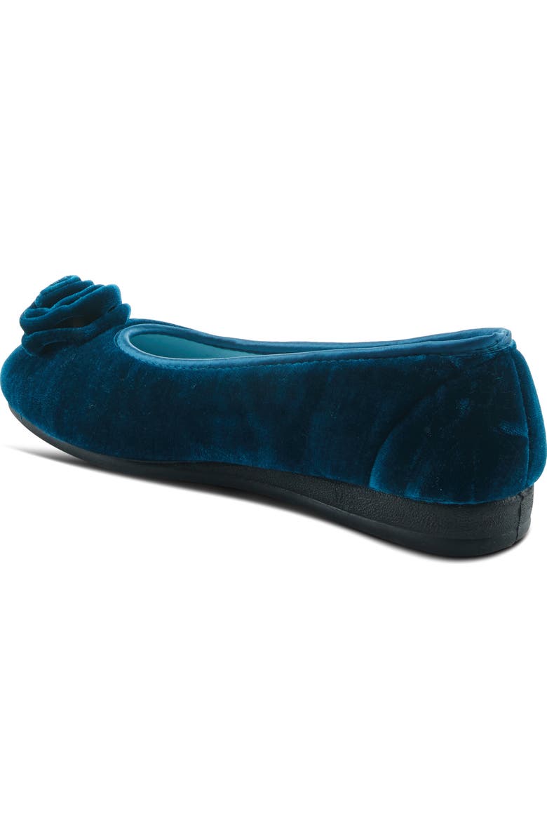 Flexus by Spring Step Roseloud Velvet Slipper, Alternate, color,
