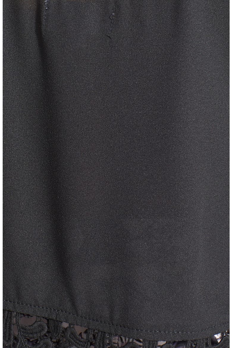 Crochet Hem Tank, Alternate, color, BLACK