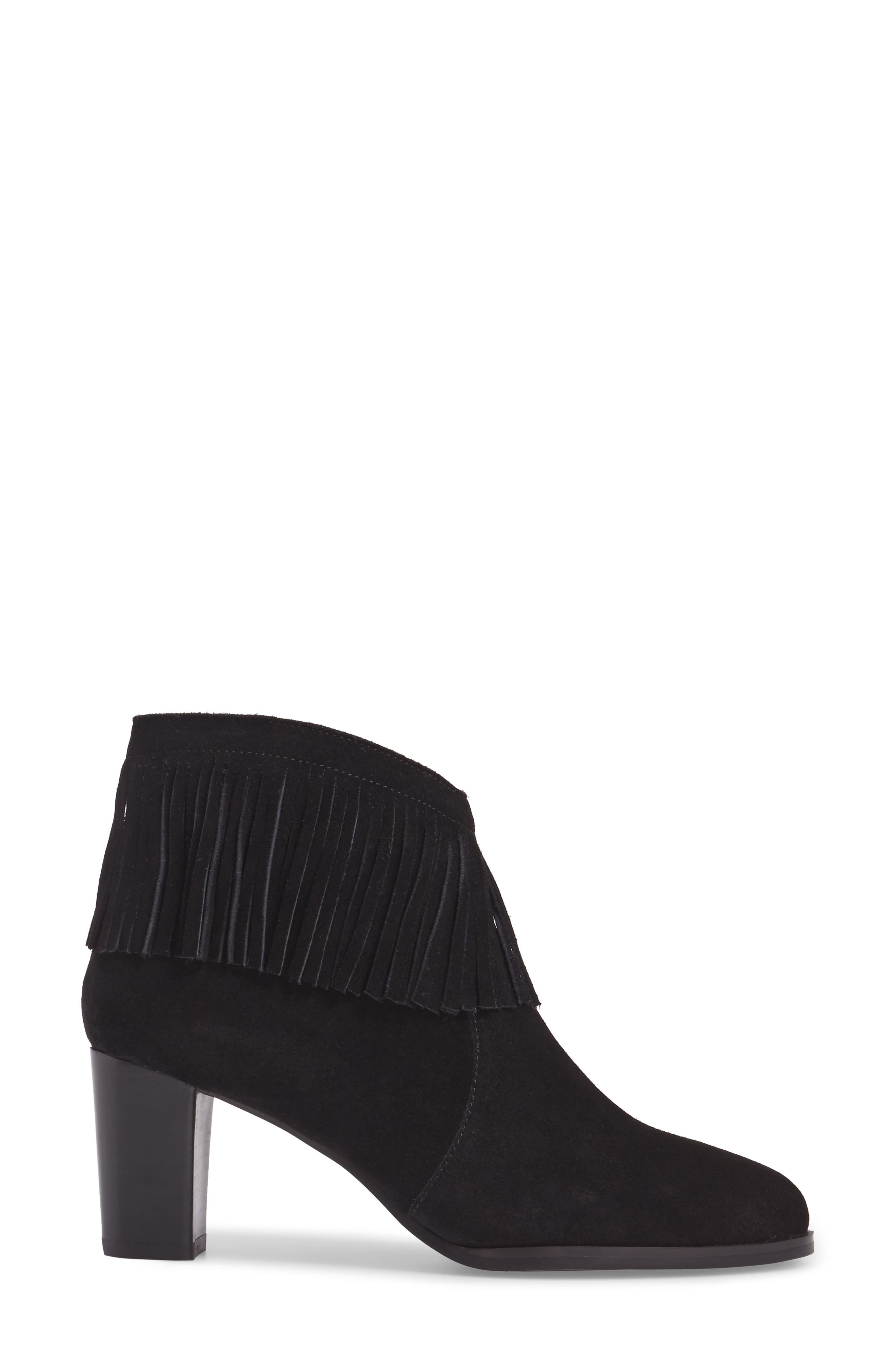 David Tate Misty Suede Western Fringe Bootie - Multiple Widths Available, Alternate, color, 