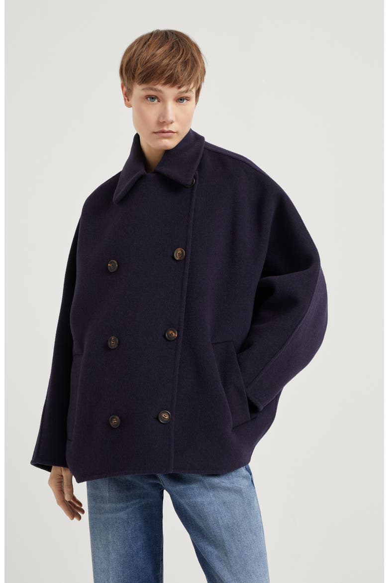 Hand-finished Caban jacket, Alternate, color, Blue