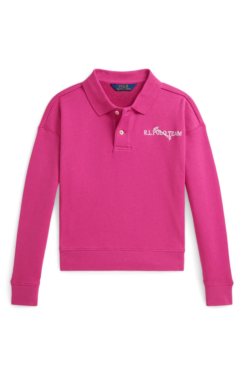 Polo Ralph Lauren Kids' Terry Polo Sweatshirt, Main, color, College Pink