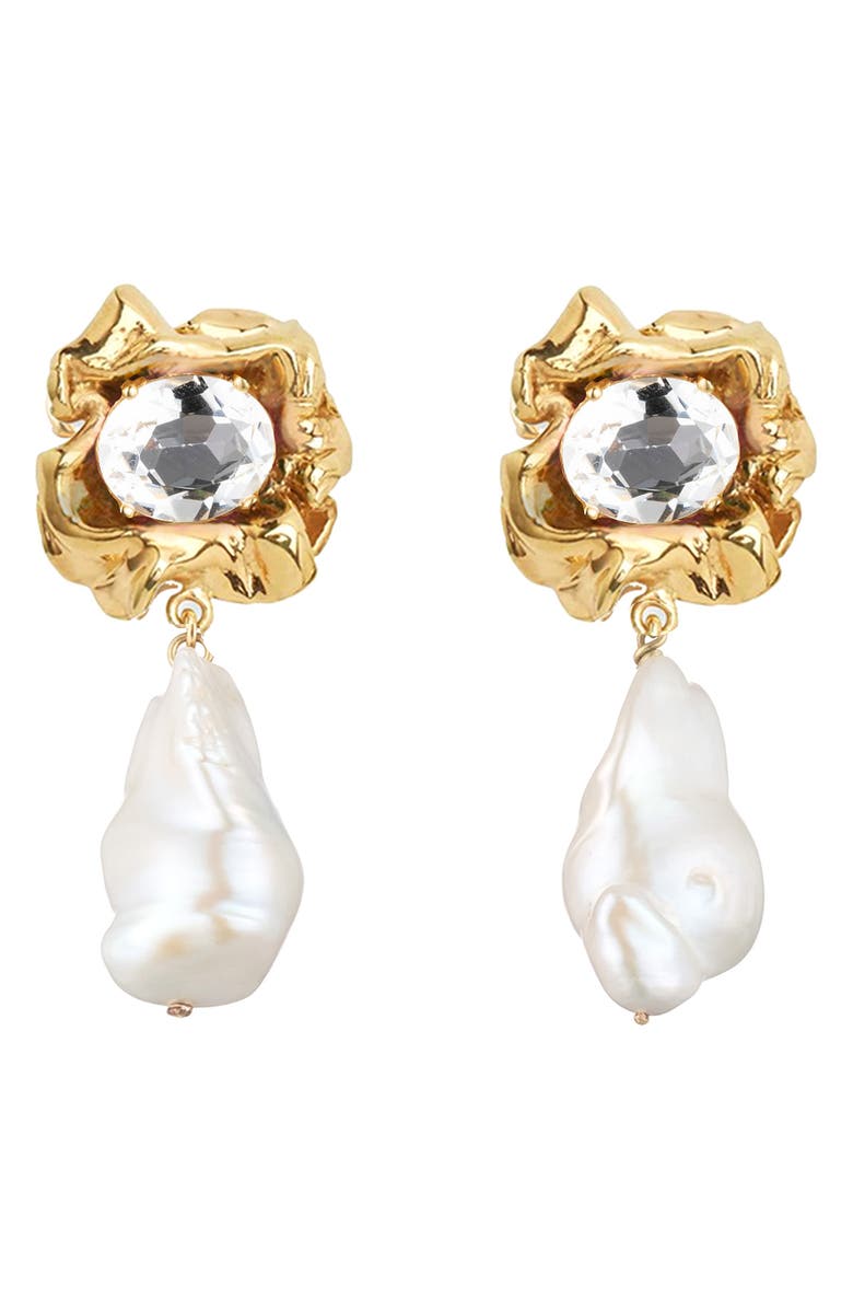 Sterling King Lola Baroque Pearl Drop Earrings, Main, color,