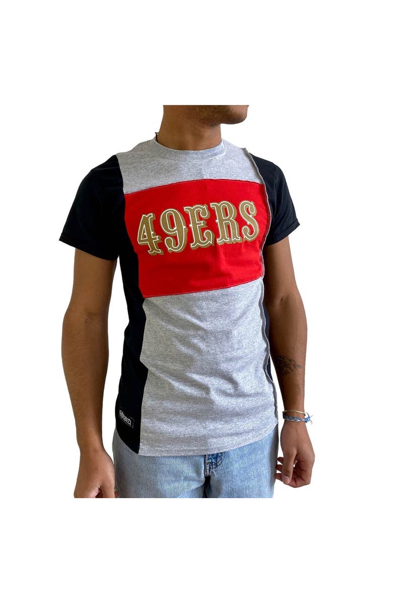 REFRIED APPAREL Men's Refried Apparel Heather Gray San Francisco 49ers Sustainable Split T-Shirt, Main, color, Heather Gray