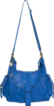 Free People We The Free Leigh Distressed Leather Hobo Bag