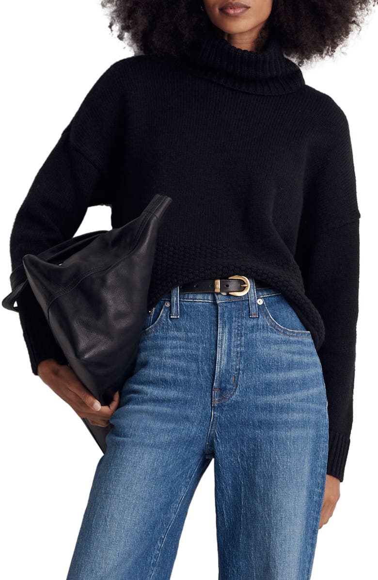 Madewell Sadler Turtleneck Sweater, Main, color,