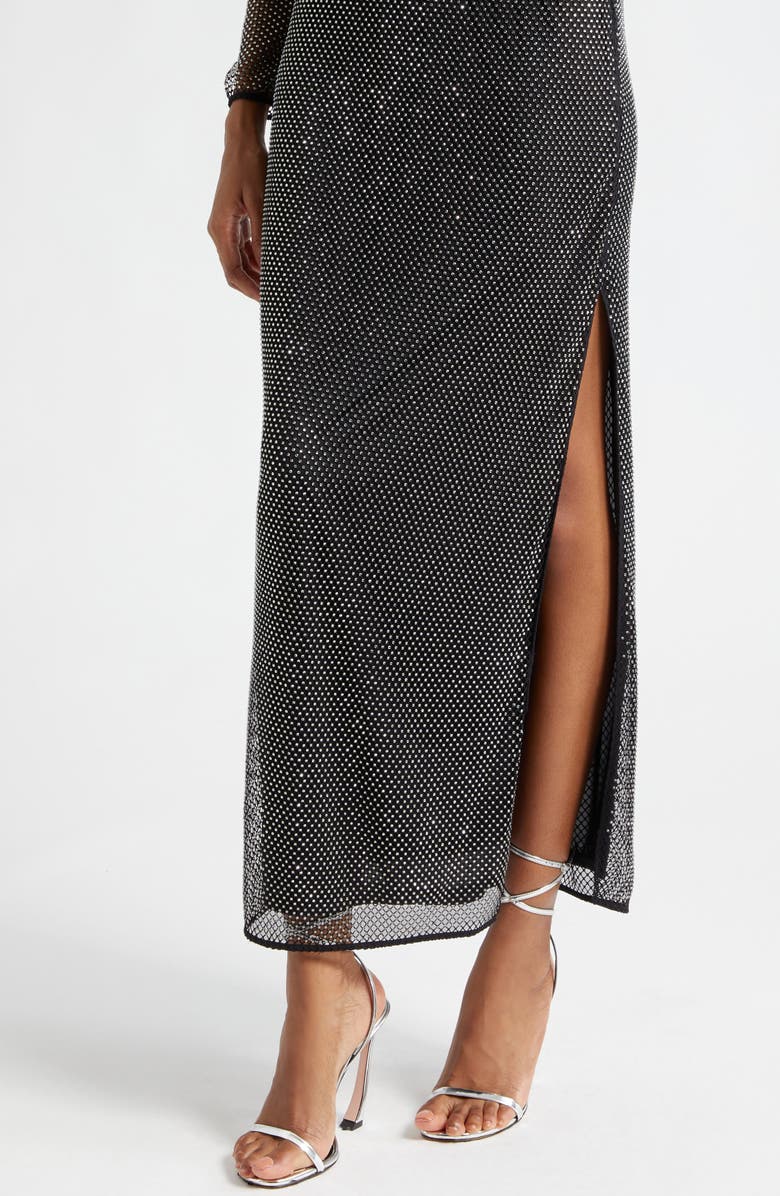 Ramy Brook Lulu Long Sleeve Metallic Mesh Dress, Alternate, color,