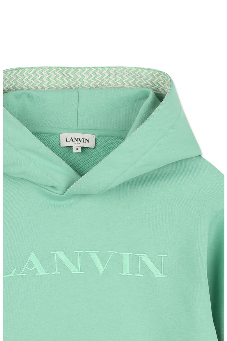 Hoodie Curb In Cotton, Alternate, color, Jade