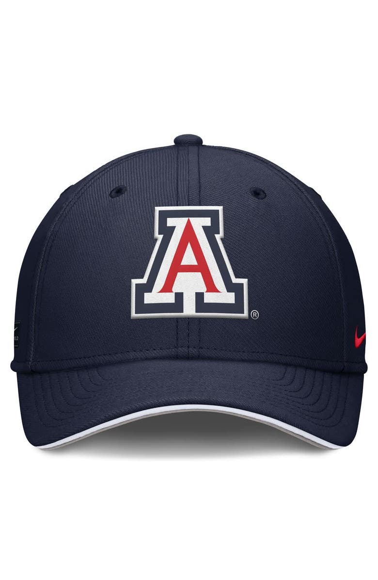 Nike Men's Nike Navy Arizona Wildcats 2025 Dugout Coaches Rise Swoosh Performance Flex Hat, Alternate, color, 