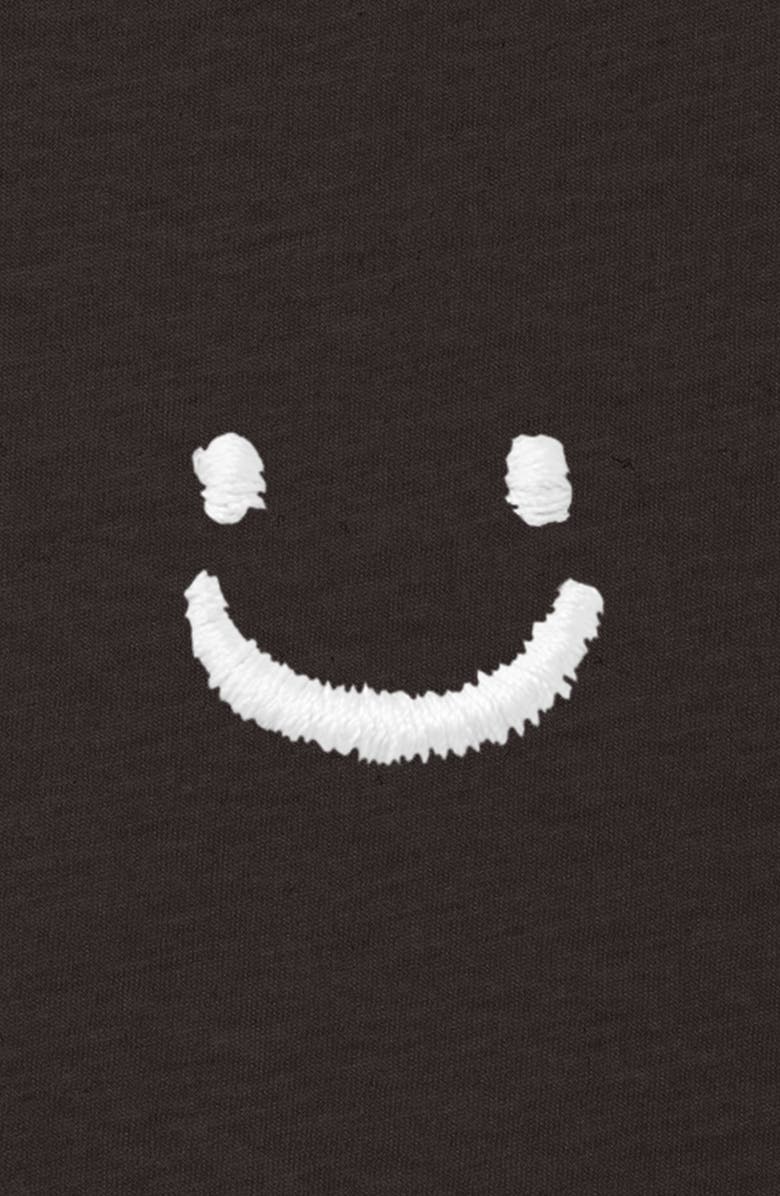 Dalix Womens Lil Smile Lightweight High Waisted Tee, Alternate, color, Vin Black