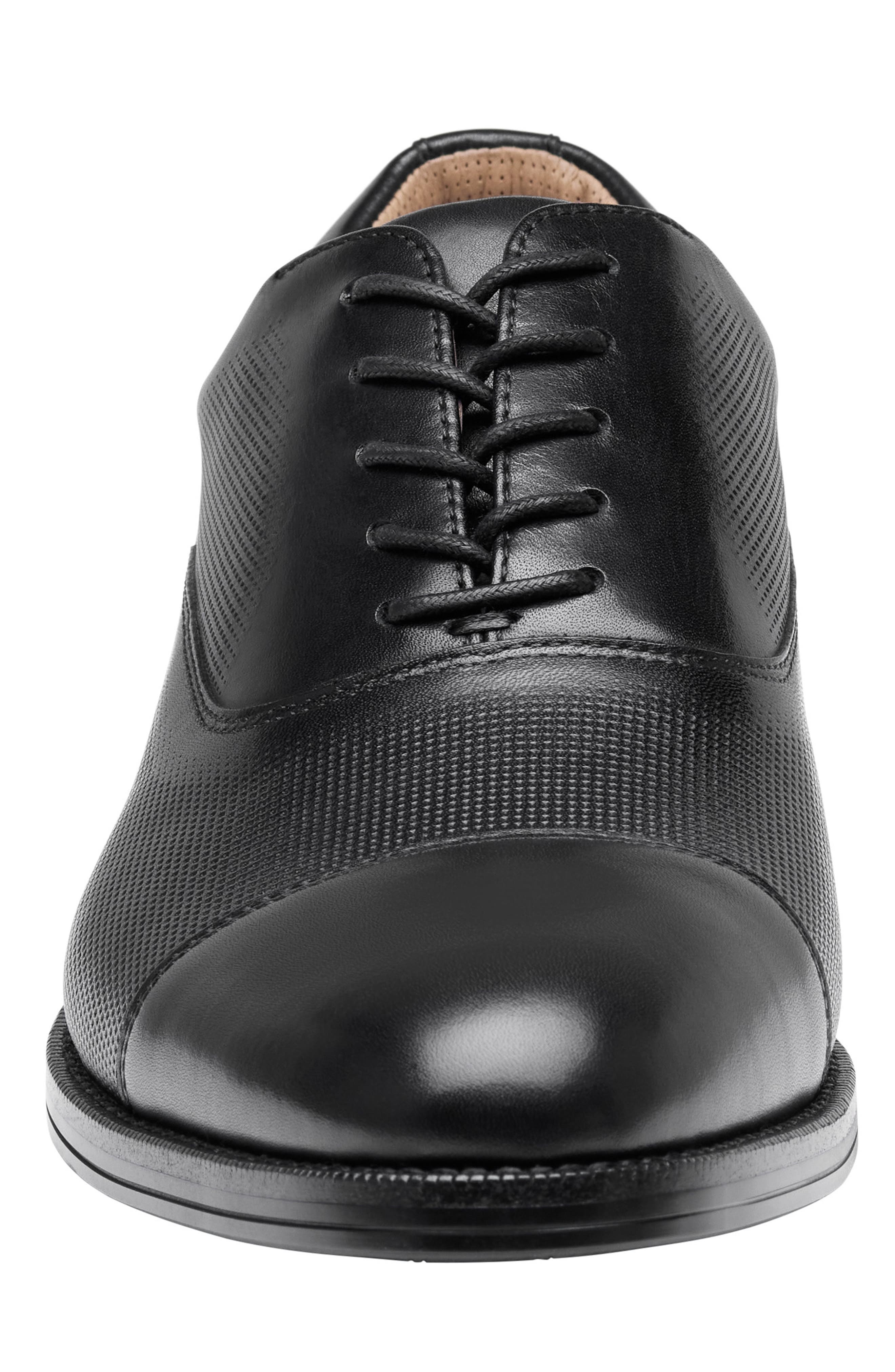 Copley XC Waterproof Cap Toe Oxford, Alternate, color, BLACK WATERPROOF FULL GRAIN