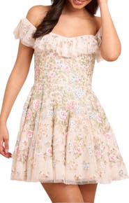 Needle & Thread Antoinettes Floral Mini Dress