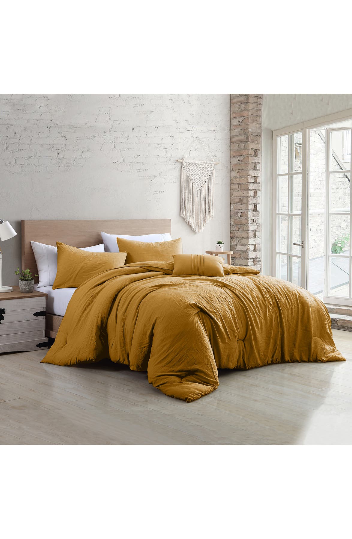 Modern Threads 4-Piece Garment-Washed Comforter Set — Beck Dark Rose