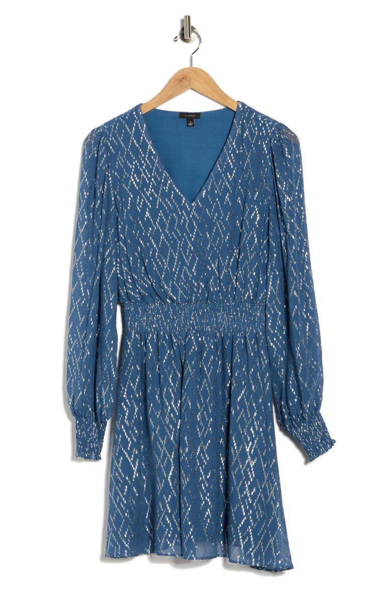 Argyle Long Sleeve Dress, Alternate, color, JBS DENIM