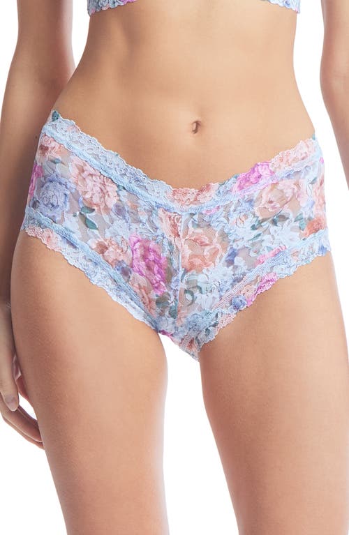 Hanky Panky Print Signature Lace Boyshorts in Tea For Two at Nordstrom, Size Large