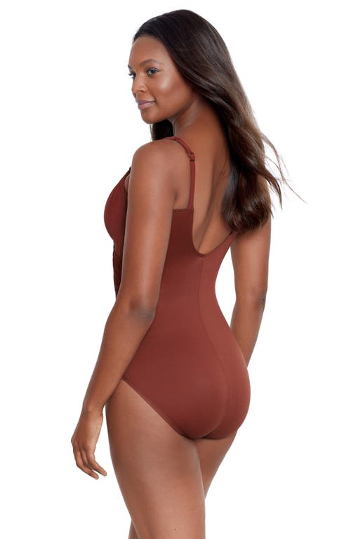 Miraclesuit Razzle Dazzle Siren One-piece Swimsuit In Brown