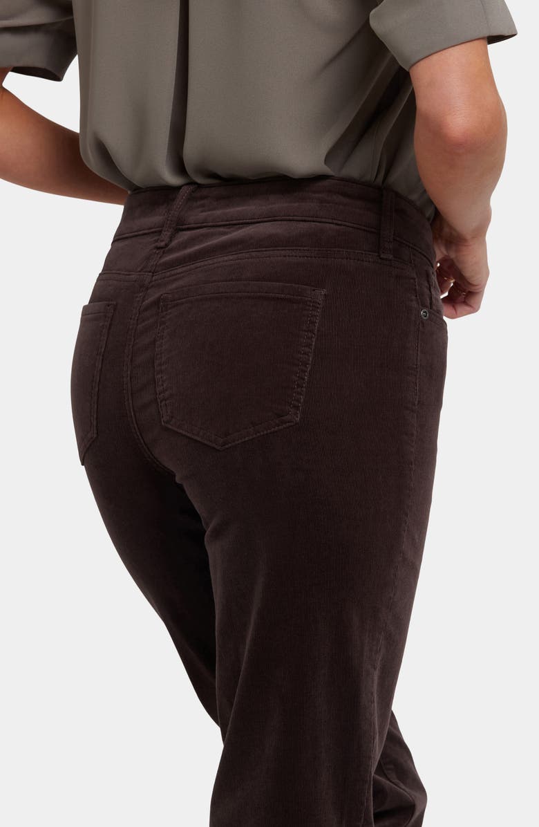 NYDJ Marilyn Corduroy Straight Leg Pants, Alternate, color, Bitter Chocolate