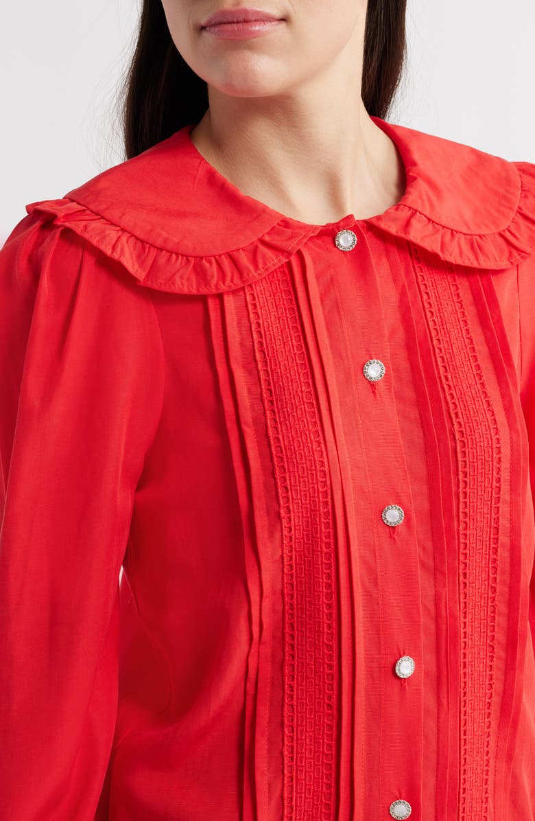 Sister Jane Cruise Pleated Long Sleeve Minidress, Alternate, color, 