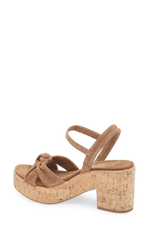 Pedro Garcia Dala Platform Sandal In Hazelnut Velour