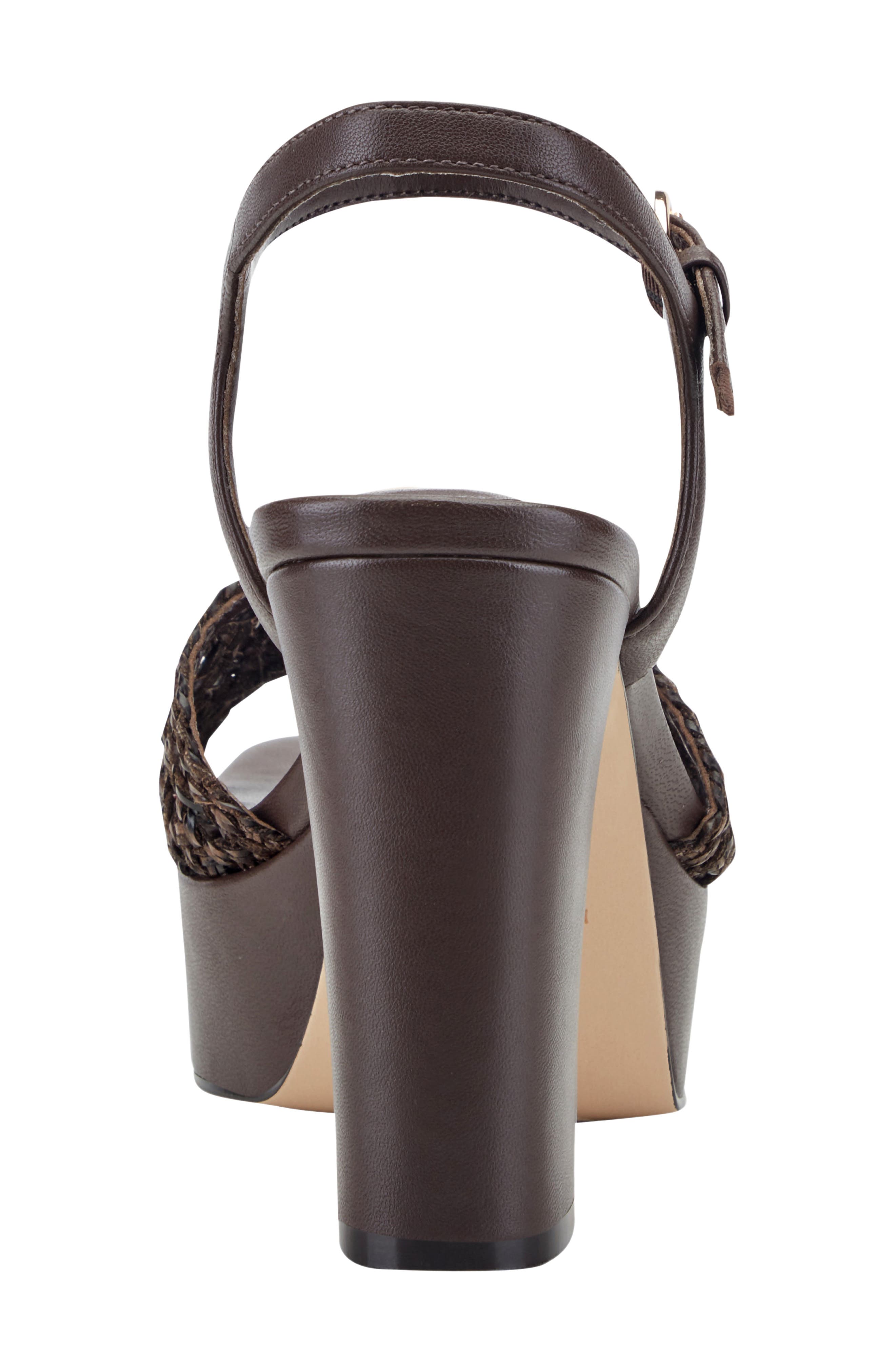 Marc Fisher LTD Cabell Ankle Strap Platform Sandal, Alternate, color, Dark Brown