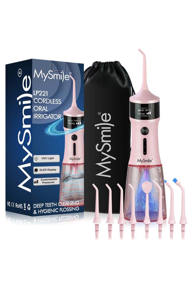 LP221 Cordless Professional Water Flosser with UVC Sterilizable, Main, color, Pink