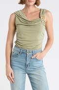 Socialite Hardware Ruched Top