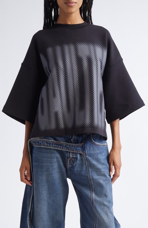 Jean Paul Gaultier Boxy Logo Crop Graphic T-Shirt in Black/Dark Grey  product