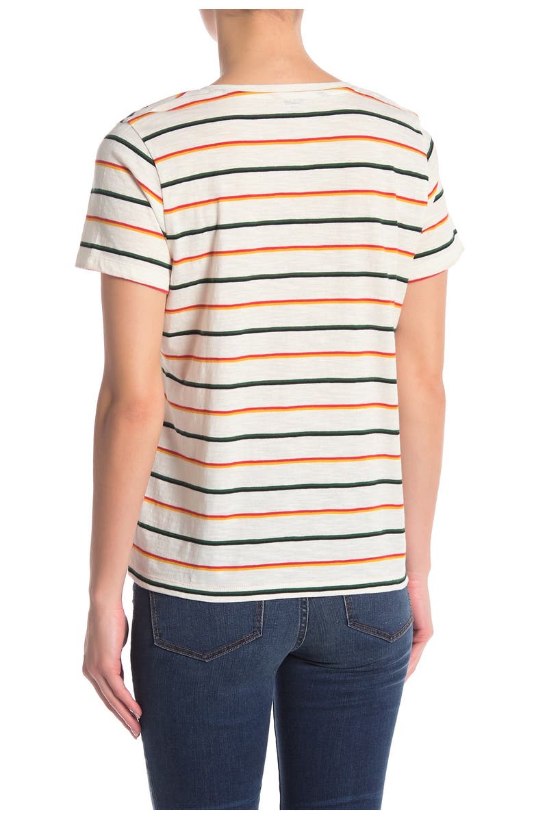 Madewell Rainbow Stripe V-Neck T-Shirt, Alternate, color,